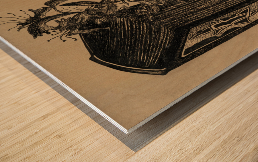 RA 032 1 - על הספר ועל החרב Wood print