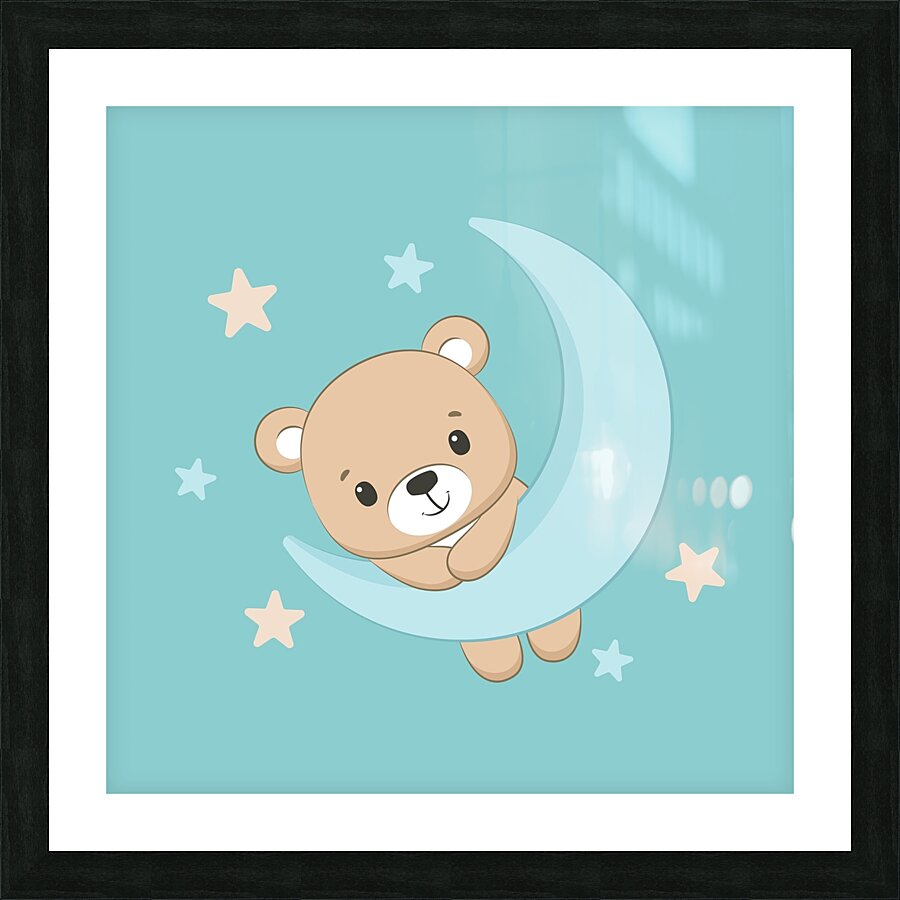 Baby Bear blue 1 Picture Frame print