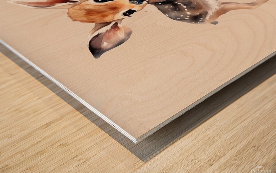 Baby animal Bambi 1 Wood print