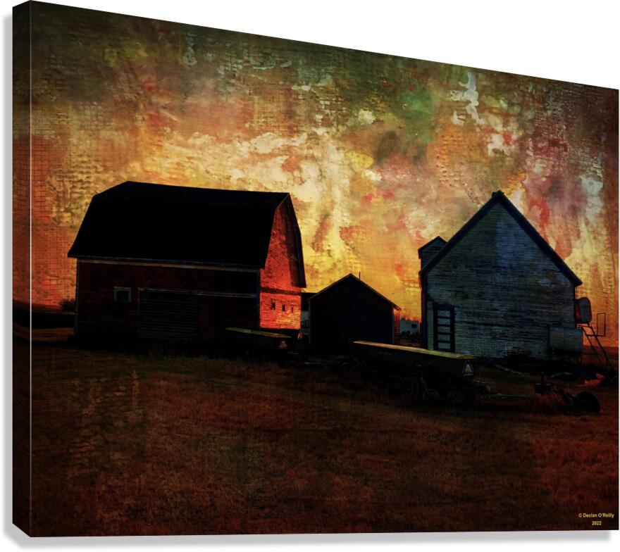Barn at Dusk   4 Canvas Print