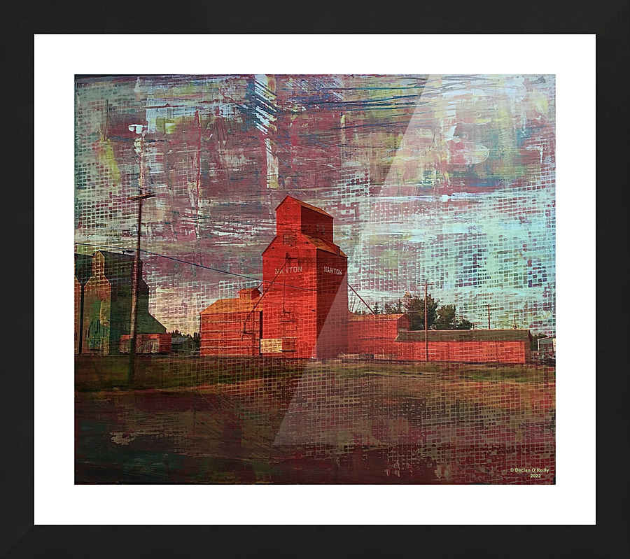 Red Grain Elevator-Nanton Picture Frame print