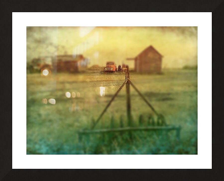 Blurry Red Picture Frame print
