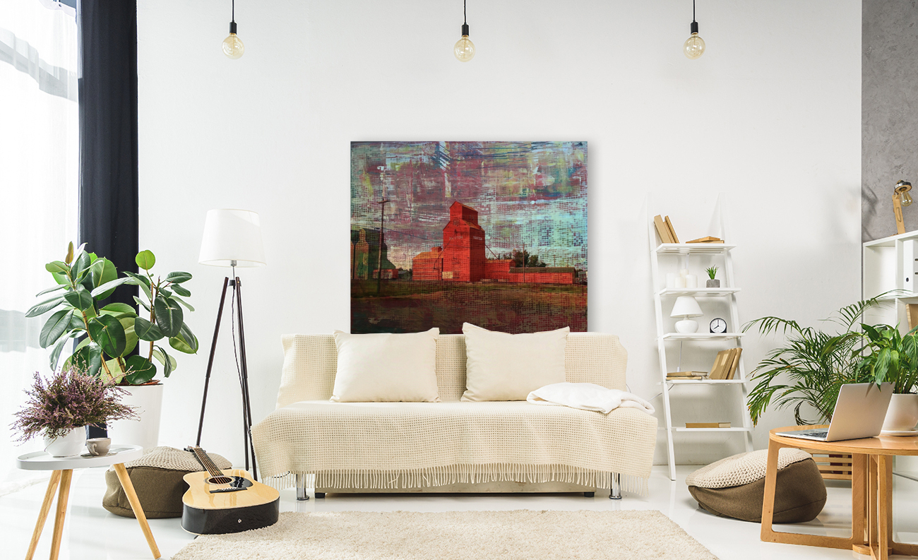 Red Grain Elevator-Nanton Reproduction