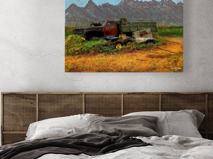 Mountain View with Trucks by Declan O Reilly