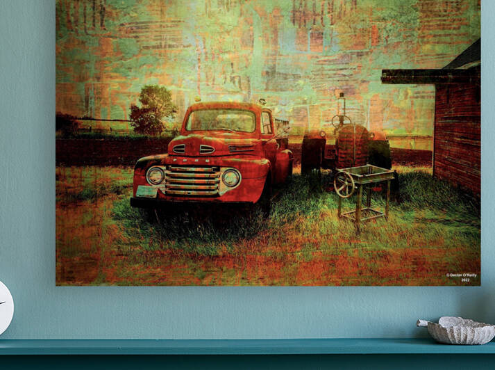Red Truck Vignette  by Declan O Reilly