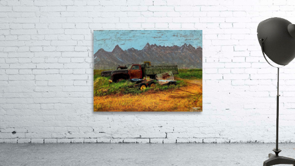 Mountain View with Trucks Wall Preview