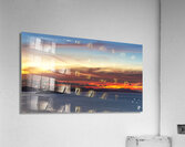 Sunset over the USVI   Red Impression acrylique