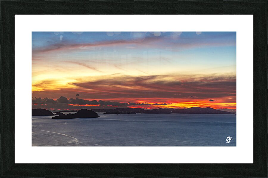 Sunset over the USVI   Red Impression et Cadre photo
