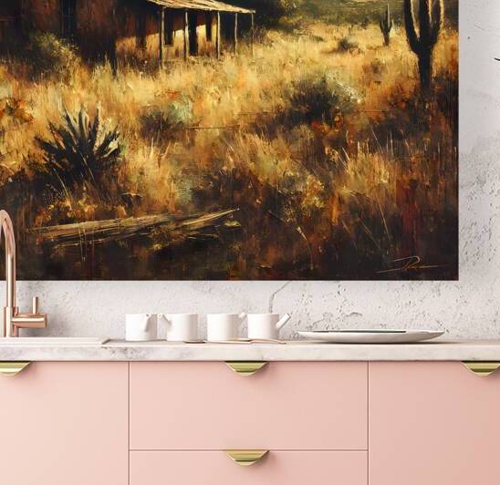 Rustic Retreat at Dusk Reproduction