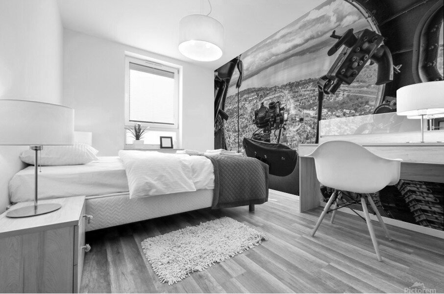B-17 over Seattle Mural print