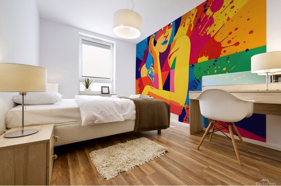 POP BLUE DOCK Mural print