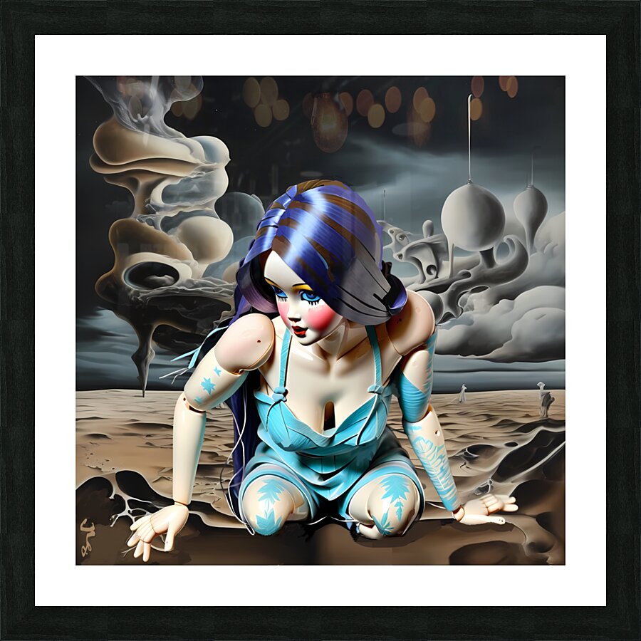 ESCAPING DOLL Picture Frame print