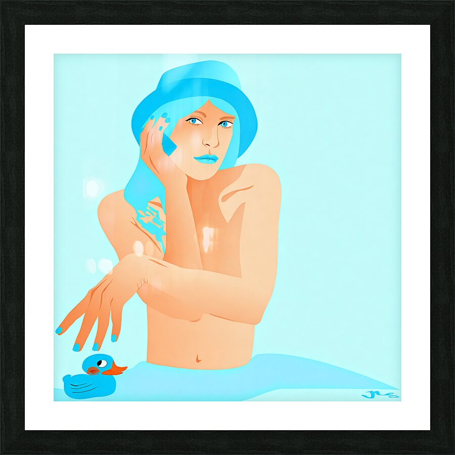 BLUEISH Picture Frame print
