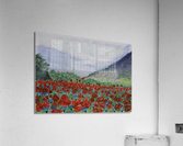 Swiss Alps and red poppies Acrylic Print
