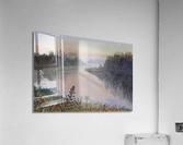 Sunset over a river Acrylic Print