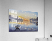 Sunset over a lake Acrylic Print