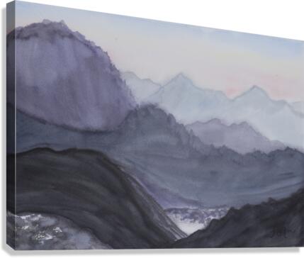 Mountains at dawn Canvas Print