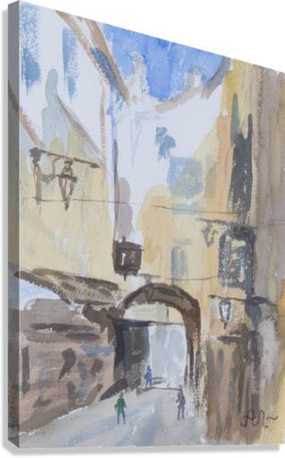 A city street Canvas Print