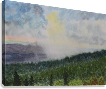 Rain in mountains Canvas Print