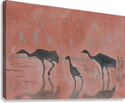 Three cranes Canvas Print