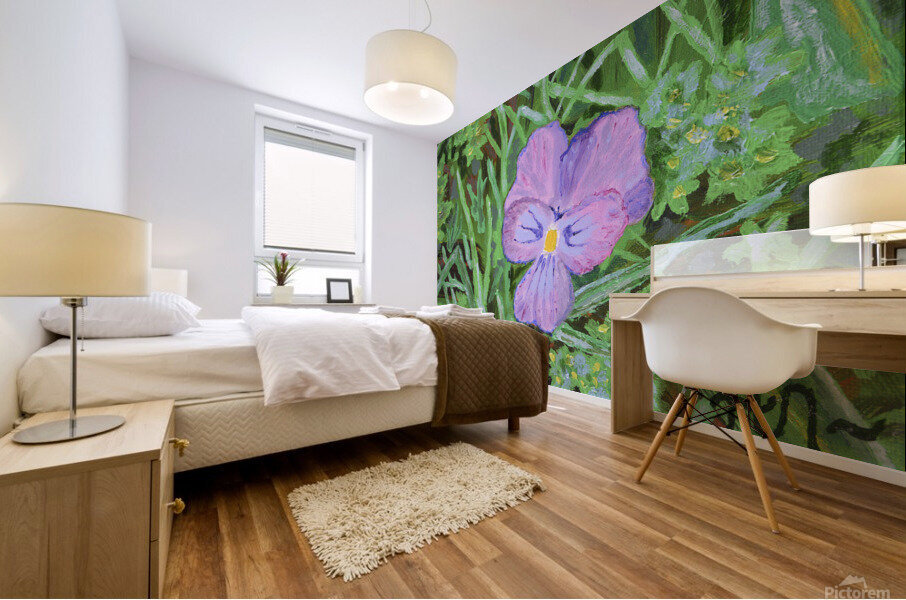 Swiss mountain violet Mural print