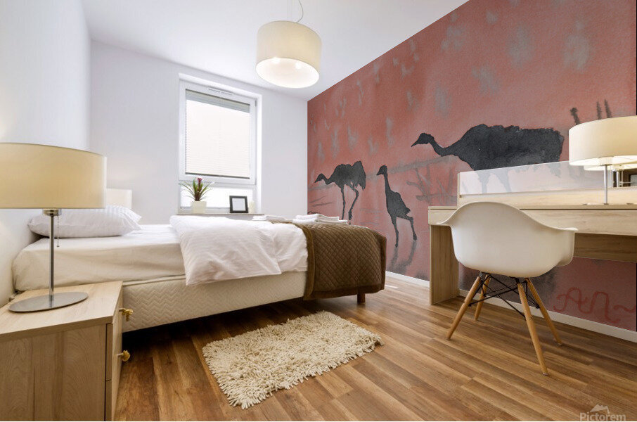 Three cranes Mural print