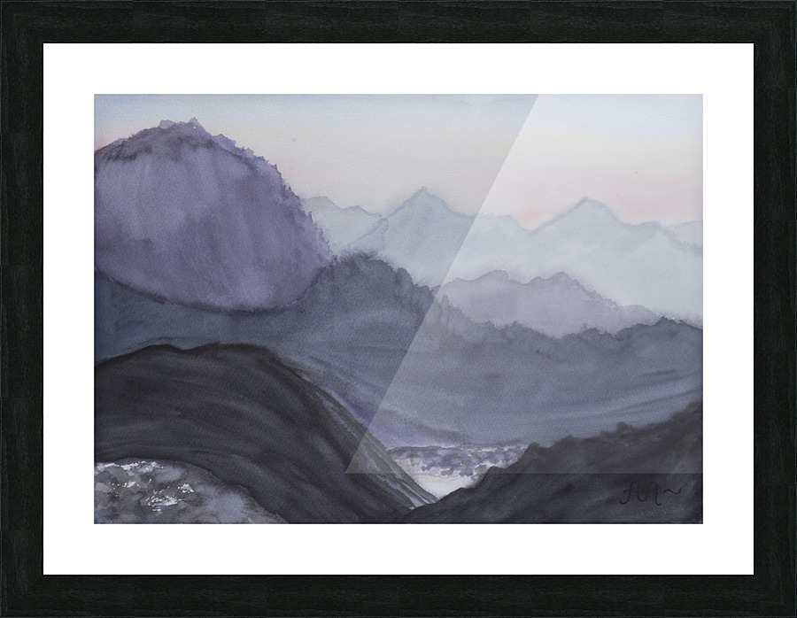 Mountains at dawn Picture Frame print