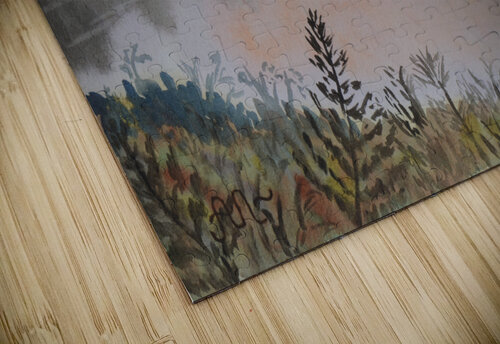 Sunset over a river Anton Liachovic puzzle