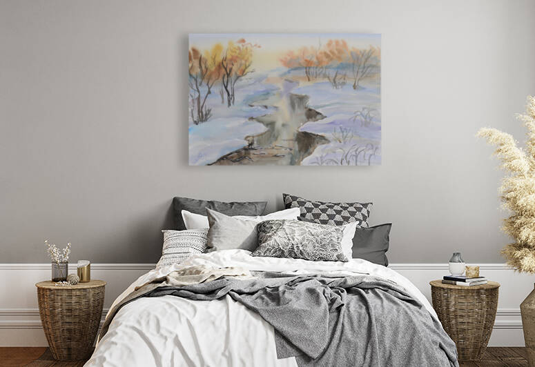 Winter landscape Reproduction
