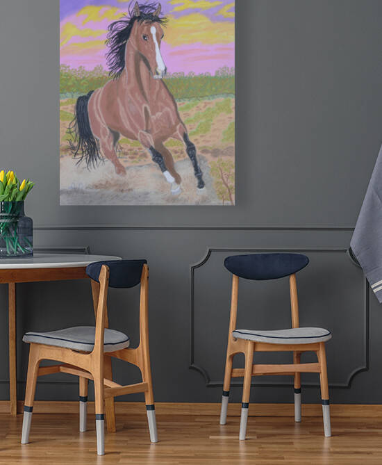 A jumping horse Reproduction