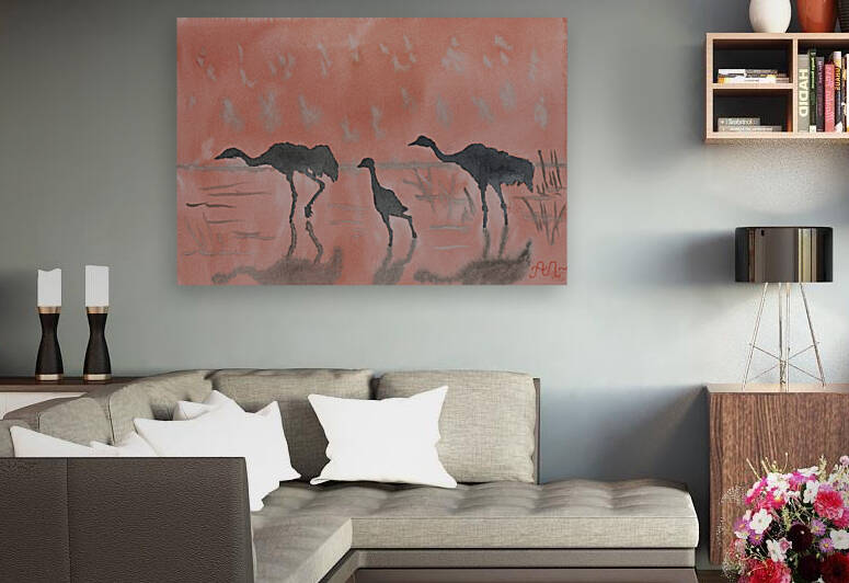 Three cranes Reproduction