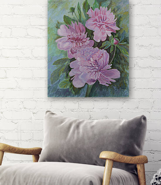 Pink peonies Reproduction