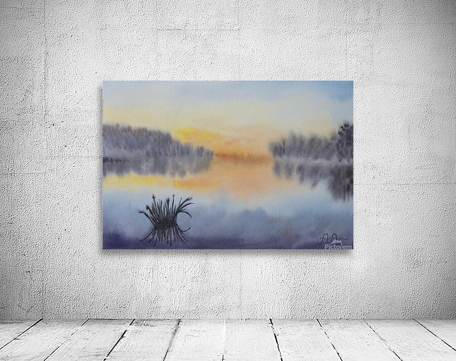 Sunset over a lake Wall Preview