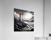 A lighthouse  black and white Acrylic Print