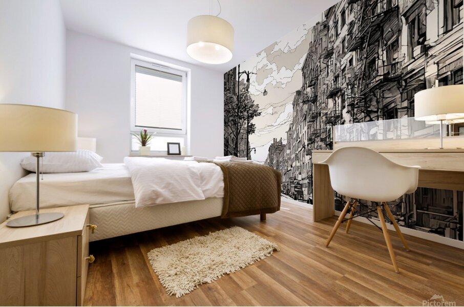 A  Brooklyn street  Mural print