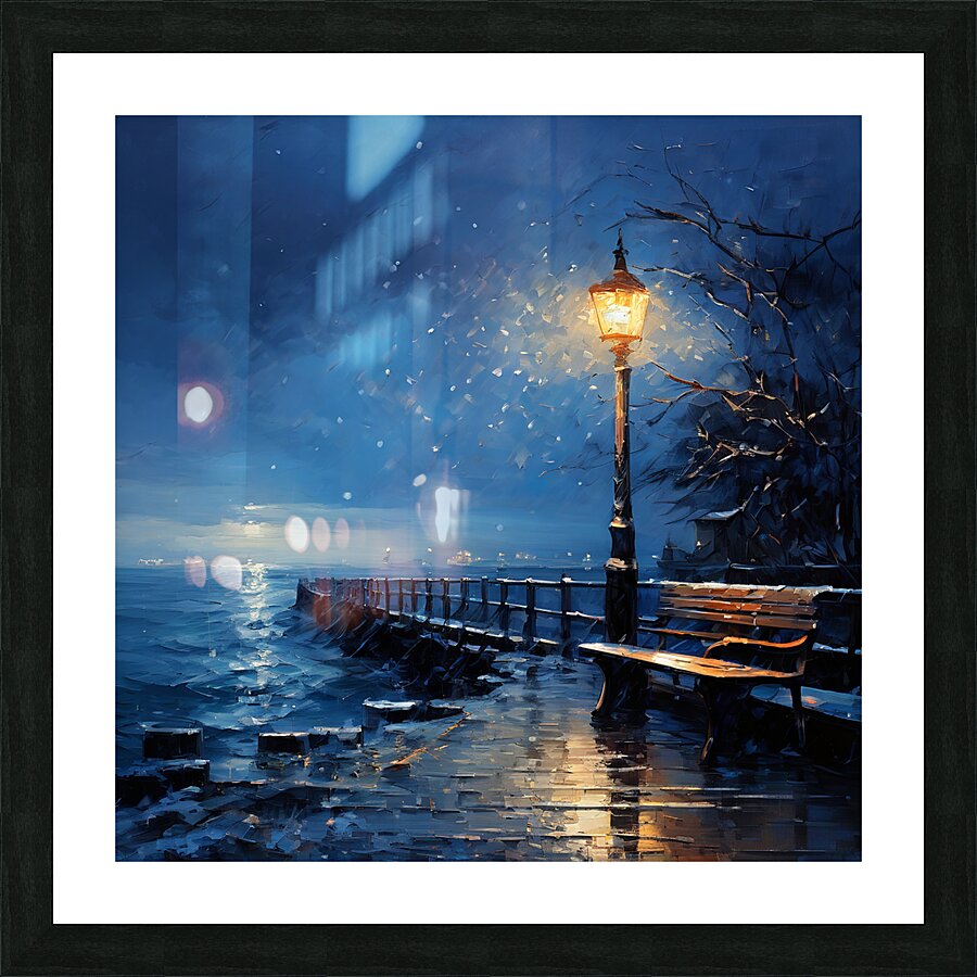 Winters Midnight Glow Picture Frame print