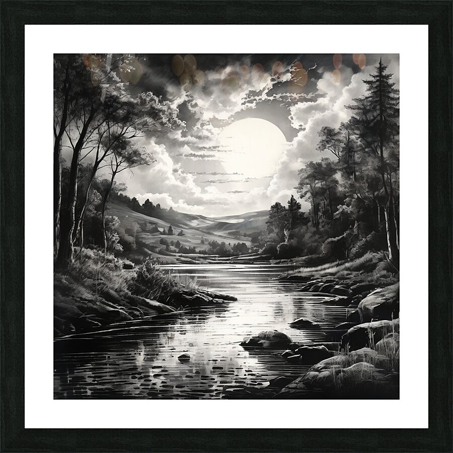 Monochrome Serenity Picture Frame print