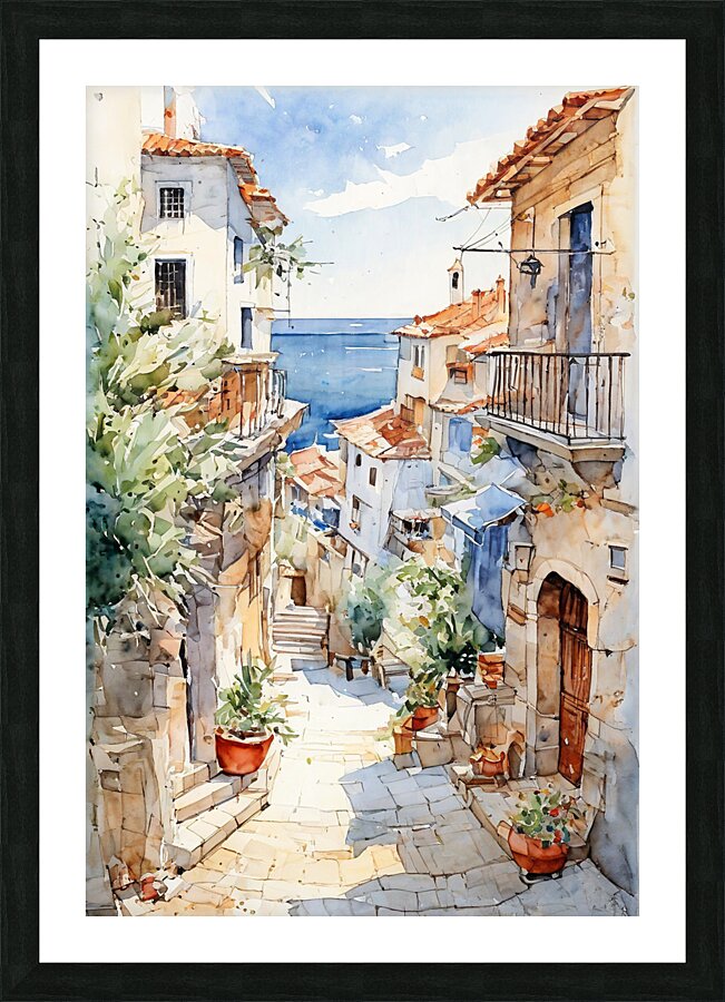 Mediterranean Serenity Picture Frame print