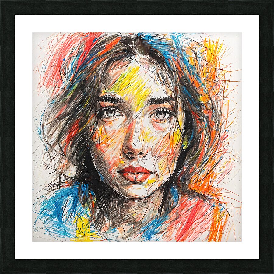 The face Picture Frame print