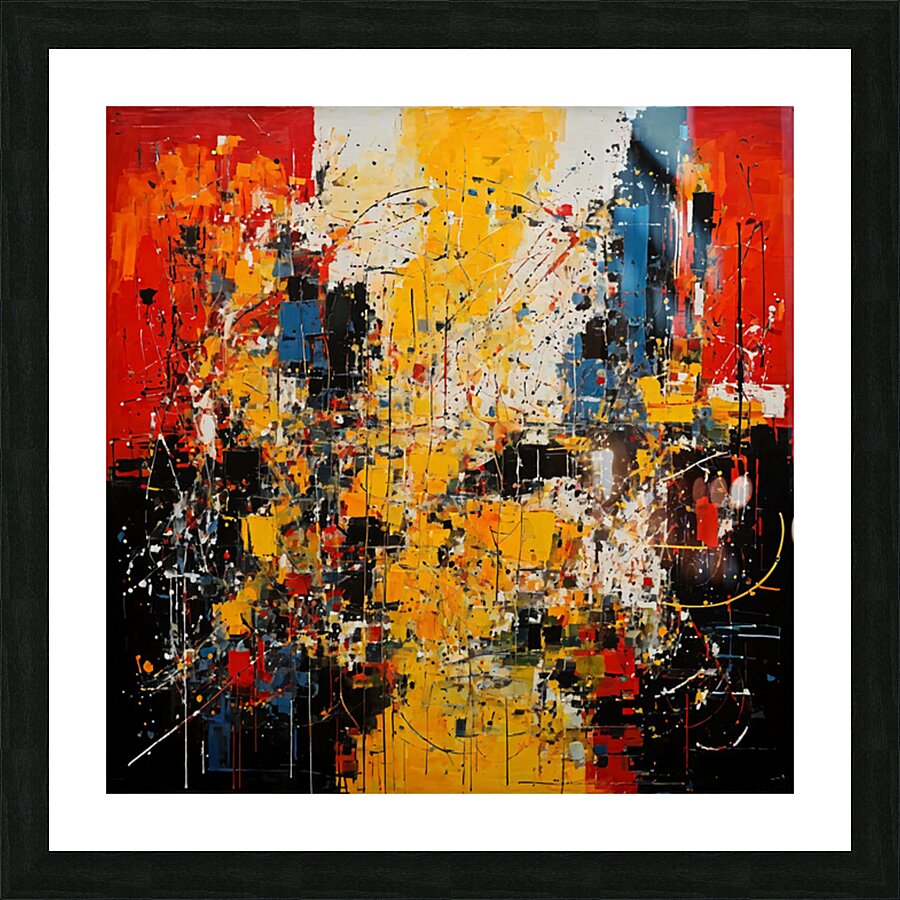 Data abstract painting Picture Frame print
