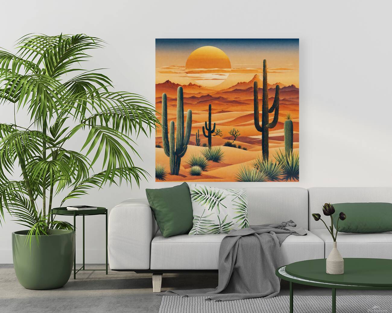 A stylized desert landscape Reproduction