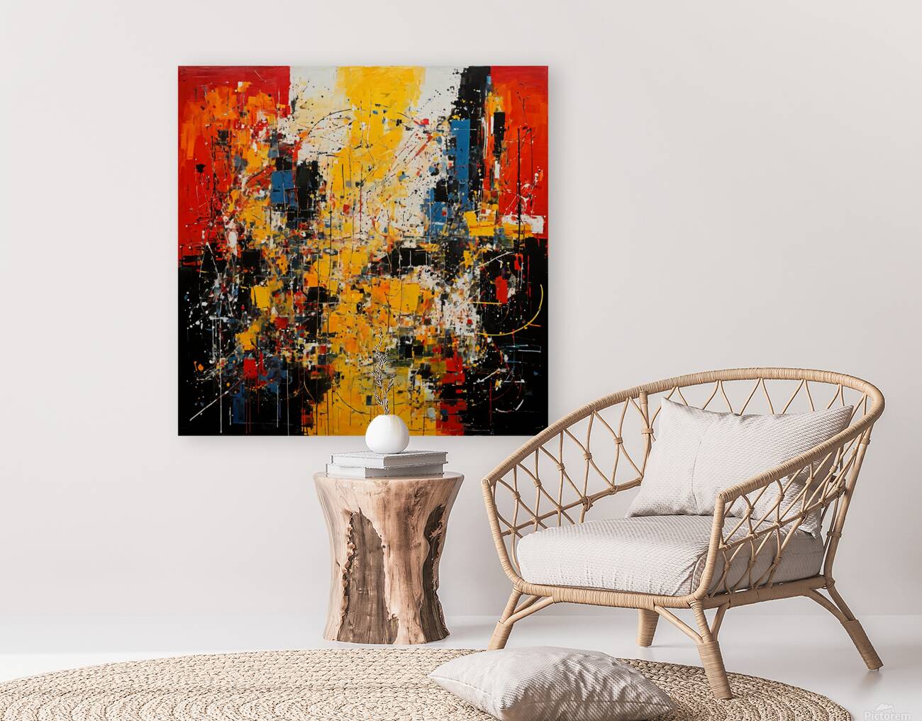 Data abstract painting Reproduction