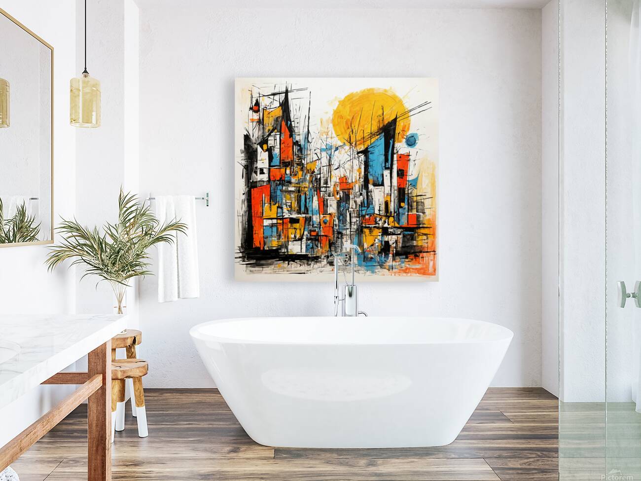 A vibrant cityscape Reproduction