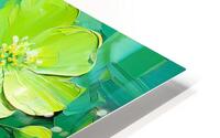Abstract Green Flowers HD Metal print