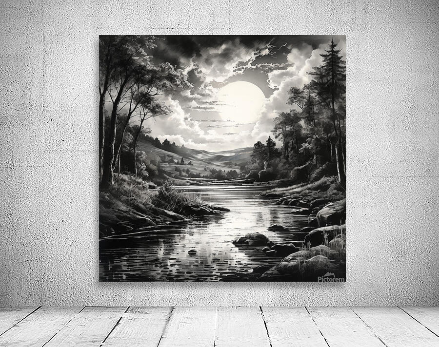 Monochrome Serenity Wall Preview