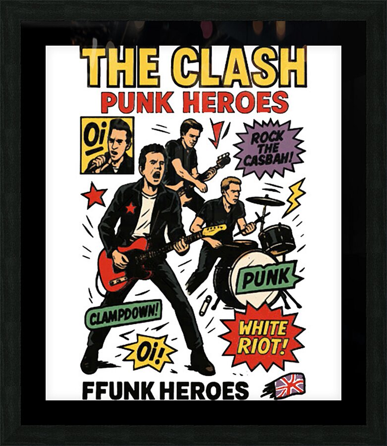 The Clash 10 Picture Frame print