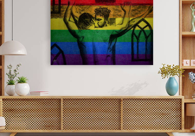 Jesus loves you back 20x14 by Abhijeet Shrivastava