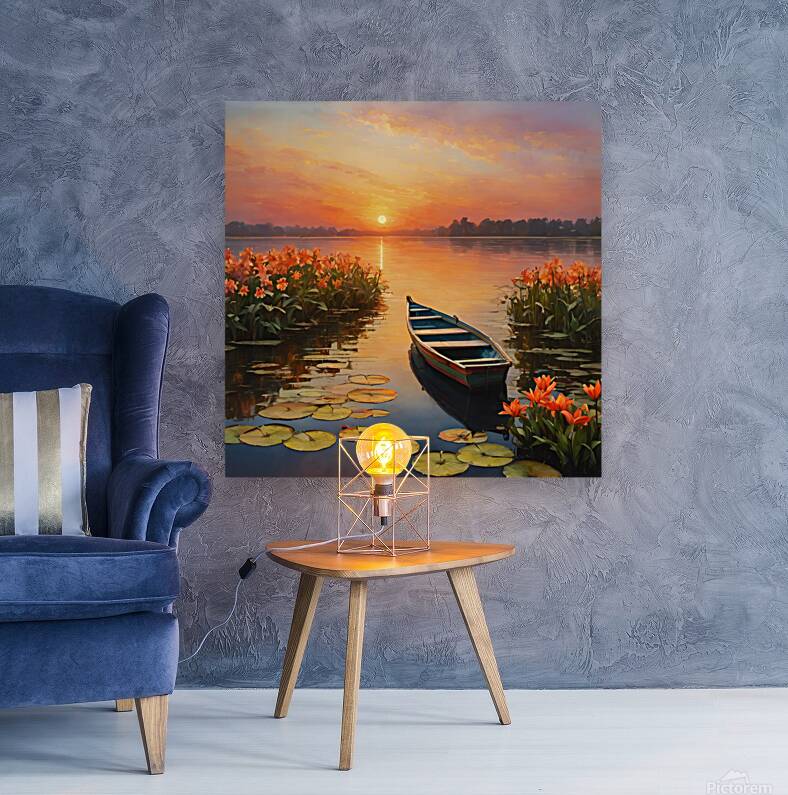 Lakeside Sunset  3 Reproduction