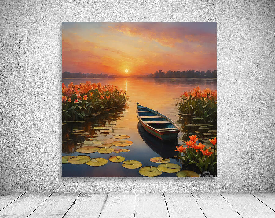 Lakeside Sunset  3 Wall Preview