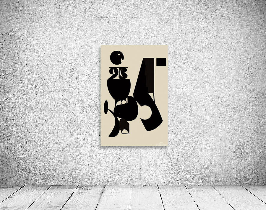 BLACK  CIPHER ON BEIGE   Wall Preview